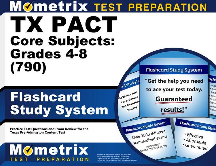 Produktbild: TX Pact Core Subjects: Grades 4-8 (790) Flashcard Study System