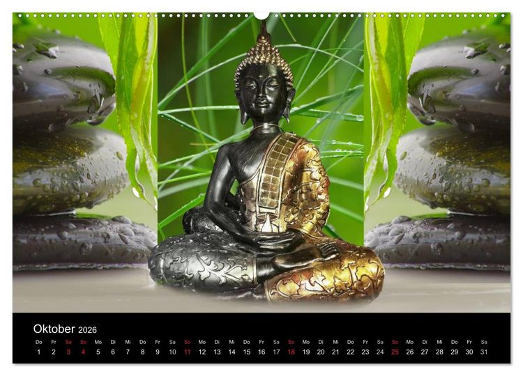 Produktbild: Buddha und Yin Yang (Wandkalender 2026 DIN A2 quer), CALVENDO Monatskalender