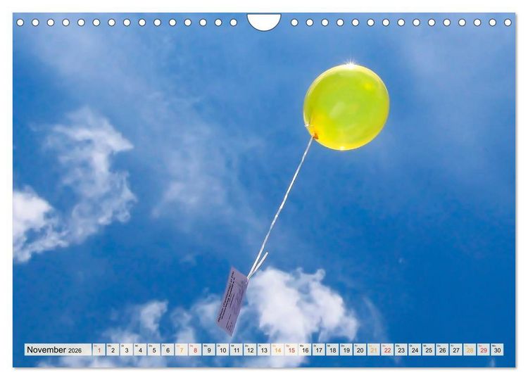 Produktbild: Mein sch&ouml;ner bunter Luftballon (Wandkalender 2026 DIN A4 quer), CALVENDO Monatskalender