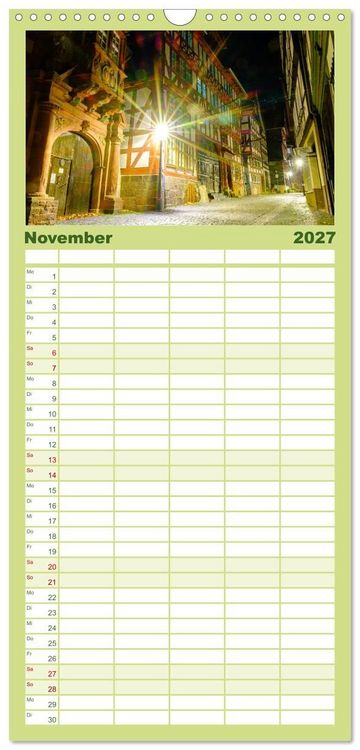 Produktbild: Familienplaner 2027 - Ein Blick auf Alsfeld mit 5 Spalten (Wandkalender, 21 x 45 cm) CALVENDO