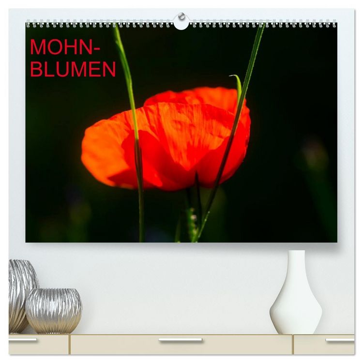 Produktbild: Mohnblumen (hochwertiger Premium Wandkalender 2026 DIN A2 quer), Kunstdruck in Hochglanz