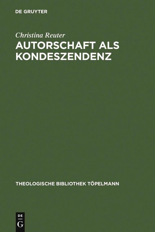 Produktbild: Autorschaft als Kondeszendenz
