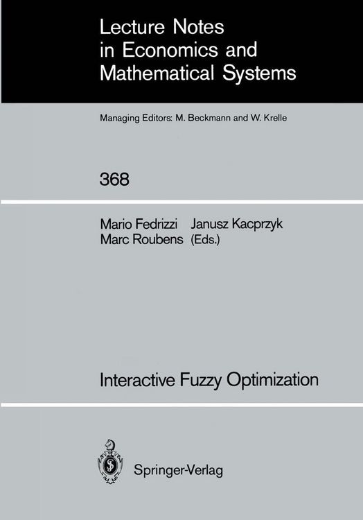 Produktbild: Interactive Fuzzy Optimization