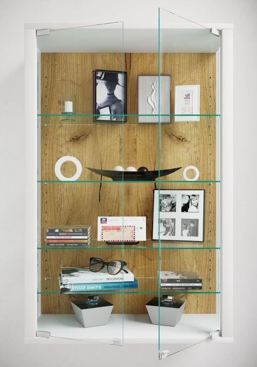 Produktbild: Wandvitrine H&auml;ngevitrine Glasvitrine Glas Udina L