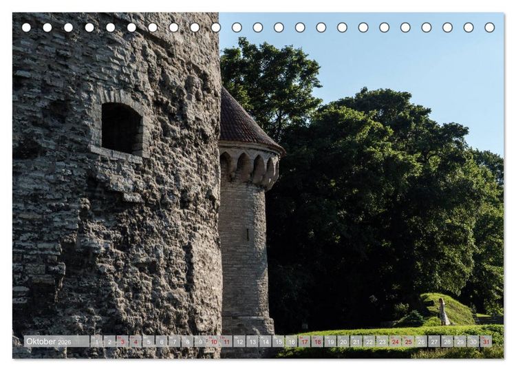 Produktbild: Die Perle am Finnischen Meerbusen Tallinn (Tischkalender 2026 DIN A5 quer), CALVENDO Monatskalender
