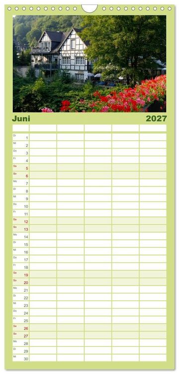Produktbild: Familienplaner 2027 - Solinger Bilderbogen 2027 mit 5 Spalten (Wandkalender, 21 x 45 cm) CALVENDO