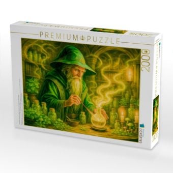 Produktbild: CALVENDO Puzzle Zauberer mischt uralten Trank mit magischen Kr&auml;utern | 2000 Teile Lege-Gr&ouml;&szlig;e 90x67cm Foto-Puzzle f&uuml;r gl&uuml;ckliche Stunden