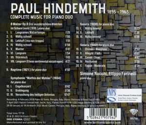 Produktbild: Hindemith:Complete Music For Piano Duo