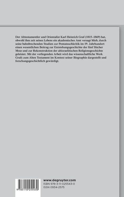 Produktbild: Karl Heinrich Grafs Arbeit am Alten Testament