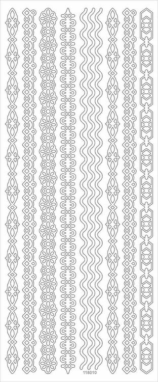 Produktbild: Folia  Relief-Sticker BASIC, ca. 10x24cm, 10 Blatt sortiert