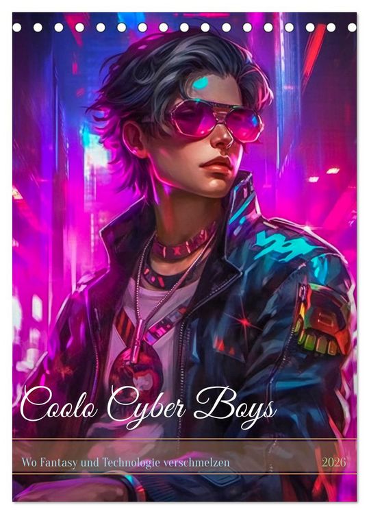 Produktbild: Coole Cyber Boys (Tischkalender 2026 DIN A5 hoch), CALVENDO Monatskalender