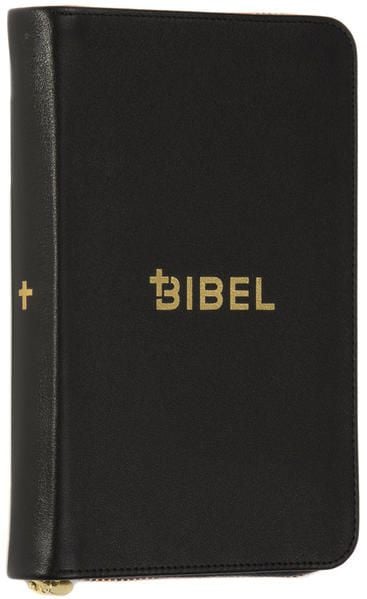 Produktbild: Die Bibel – Schlachter 2000 – Miniaturausgabe (Kalbsleder, flexibler Einband, schwarz, Goldschnitt, Reißverschluss)