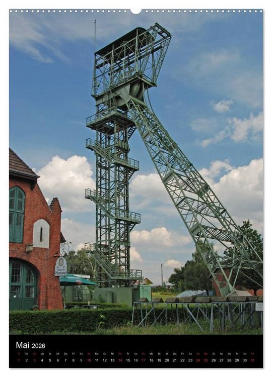 Produktbild: F&ouml;rdert&uuml;rme im Ruhrgebiet (hochwertiger Premium Wandkalender 2026 DIN A2 hoch), Kunstdruck in Hochglanz