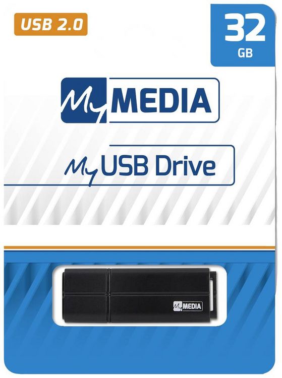 Produktbild: MyMEDIA My USB 2.0 Drive 32GB USB-Stick 32GB Schwarz 69262 USB-A (USB 2.0)