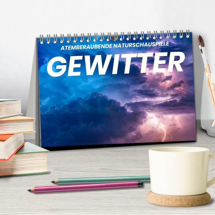 Produktbild: Gewitter - atemberaubende Naturschauspiele (Tischkalender 2027 DIN A5 quer), CALVENDO Monatskalender