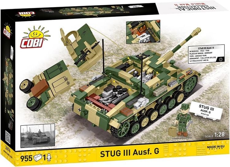 Produktbild: COBI Historical Collection 2676 - STUG III Ausf G, WWII, Bausatz 1:28, 955+1 Klemmbausteine