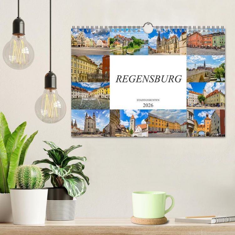 Produktbild: Regensburg Stadtansichten (Wandkalender 2026 DIN A4 quer), CALVENDO Monatskalender