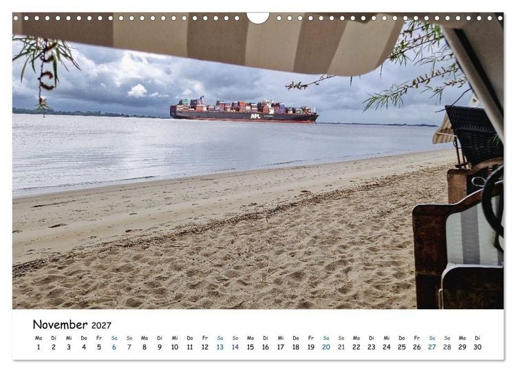 Produktbild: Elbinsel Krautsand - Impressionen von Land und Fluss (Wandkalender 2027 DIN A3 quer), CALVENDO Monatskalender
