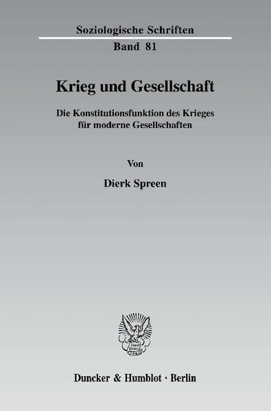 Produktbild: Krieg und Gesellschaft.