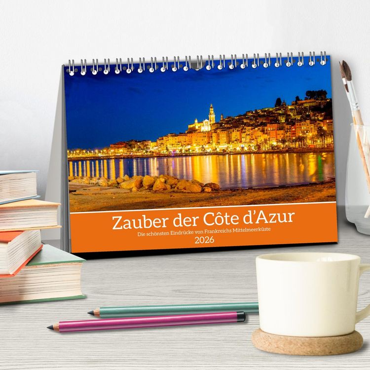 Produktbild: Zauber der C&ocirc;te d'Azur (Tischkalender 2026 DIN A5 quer), CALVENDO Monatskalender