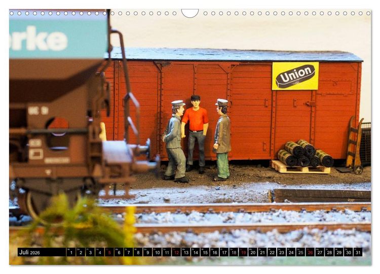 Produktbild: Kleine Bahnwelt in Spur 1 (Wandkalender 2026 DIN A3 quer), CALVENDO Monatskalender