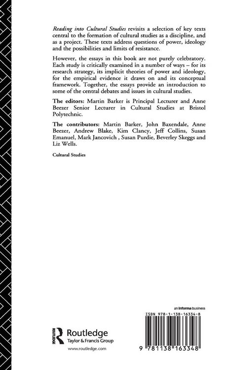 Produktbild: Reading Into Cultural Studies