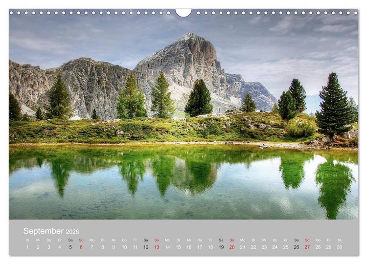 Produktbild: Giganten der Dolomiten - Die Dreitausender (Wandkalender 2026 DIN A3 quer), CALVENDO Monatskalender