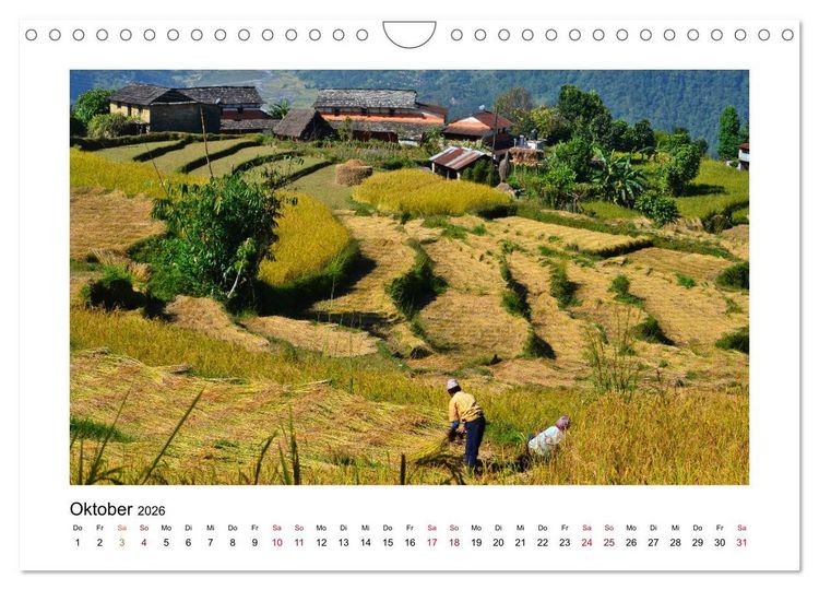 Produktbild: Nepal - Wanderparadies zwischen Annapurna & Everest (Wandkalender 2026 DIN A4 quer), CALVENDO Monatskalender