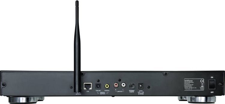 Produktbild: Renkforce RF-DAB-IR1700 Radio-Adapter DAB+, UKW, Internet WLAN, LAN, Bluetooth&reg;, DLNA, Internetradio DLNA-f&auml;hig Schwarz