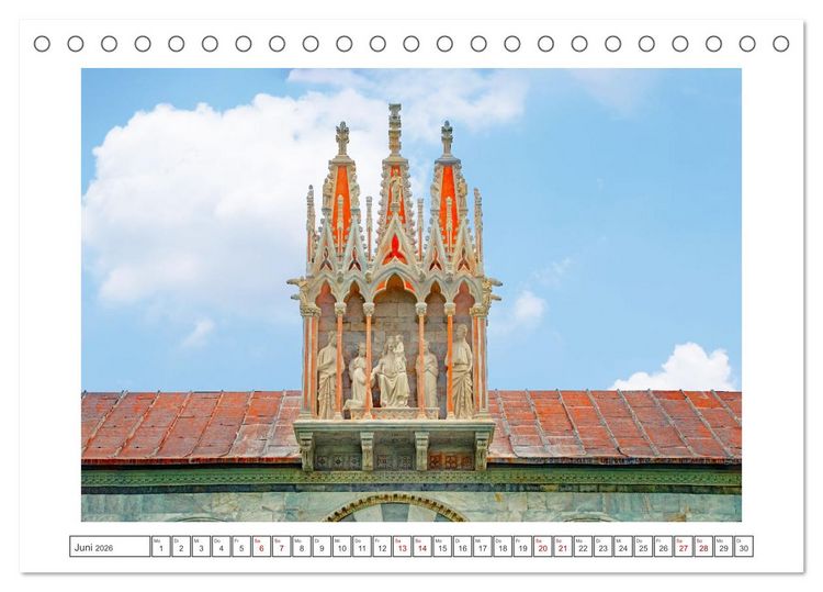 Produktbild: Pisa - wundersch&ouml;nes Reiseziel (Tischkalender 2026 DIN A5 quer), CALVENDO Monatskalender