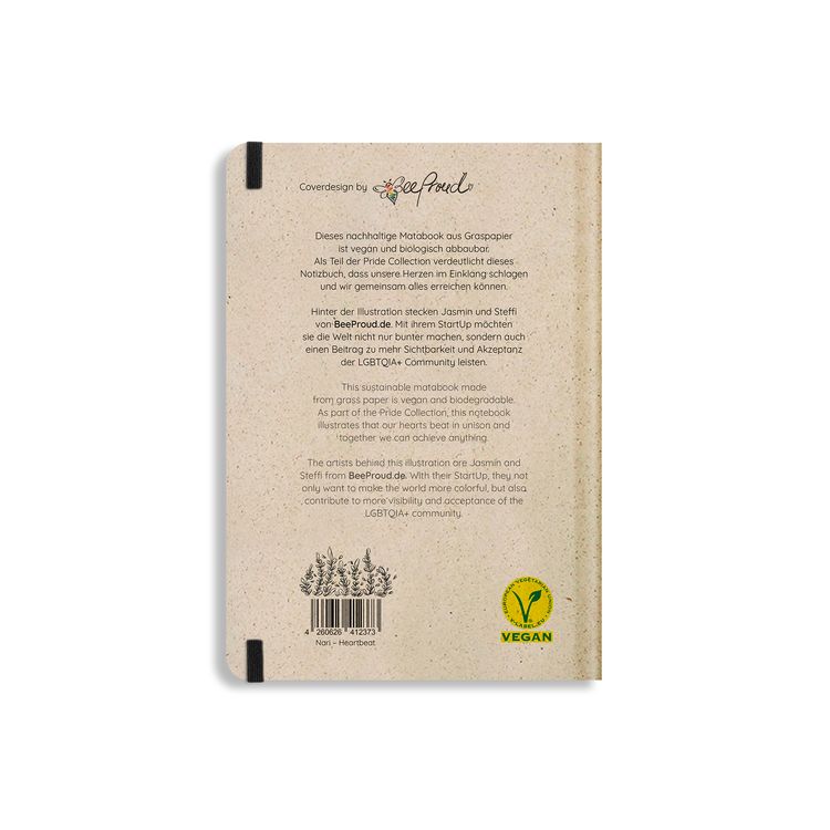 Produktbild: matabooks - Pride Collection Nari Notizbuch A5 "Heartbeat" (punktiert, farbig)