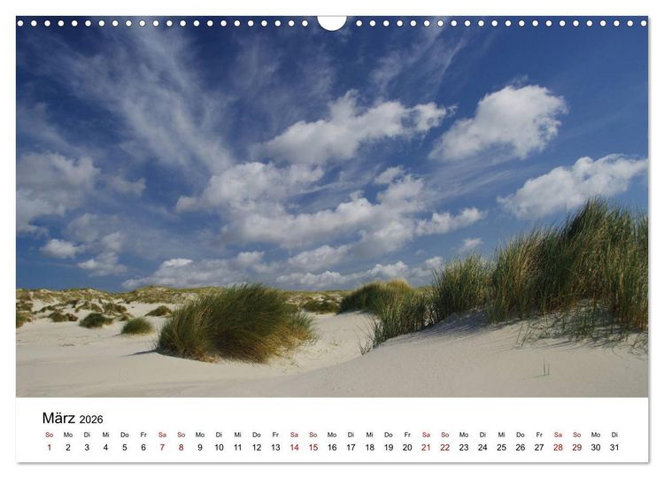Produktbild: Insel Amrum - Ein Juwel unterm norddeutschen Himmel (Wandkalender 2026 DIN A3 quer), CALVENDO Monatskalender