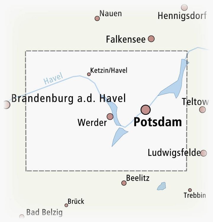 Produktbild: Publicpress Rad- und Wanderkarte Potsdam, Havelseen, Ketzin, Warder, Kloster Lehnin 1:50.000