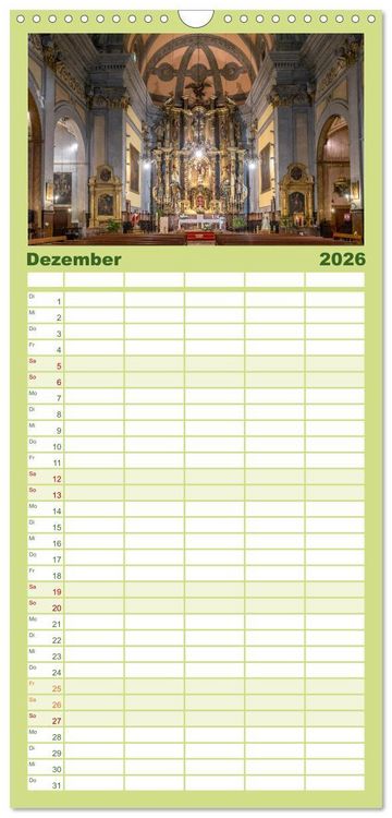 Produktbild: Familienplaner 2026 - Spanien - Balearen - Mallorca mit 5 Spalten (Wandkalender, 21 x 45 cm) CALVENDO