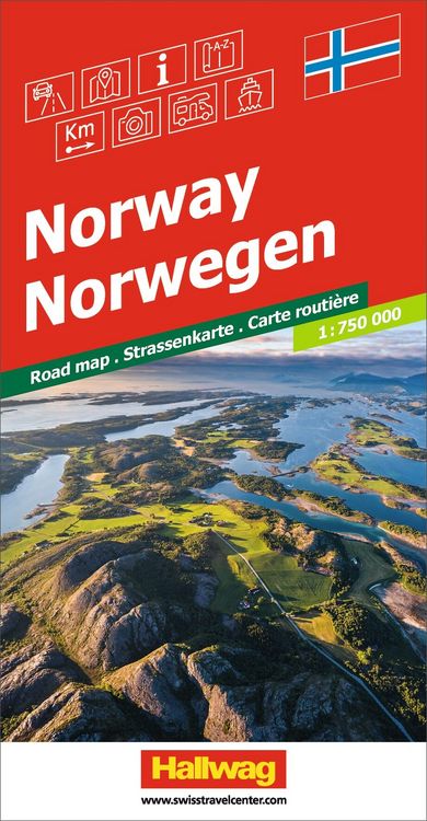 Produktbild: Hallwag Strassenkarte Norwegen 1:750.000