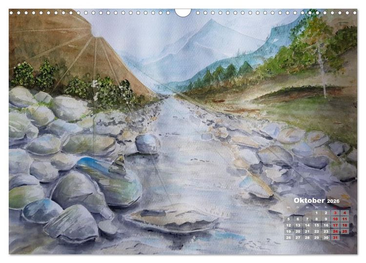 Produktbild: Landschaften in Acryl & Aquarell (Wandkalender 2026 DIN A3 quer), CALVENDO Monatskalender