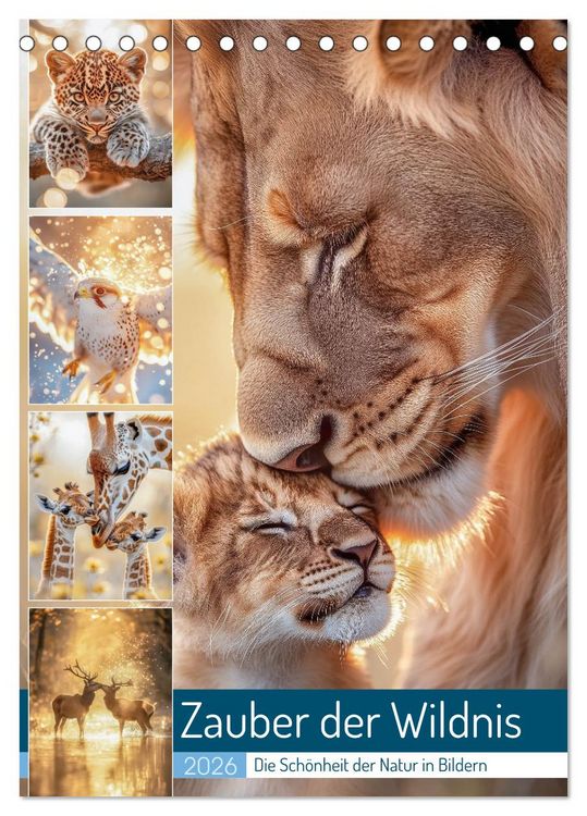 Produktbild: Zauber der Wildnis (Tischkalender 2026 DIN A5 hoch), CALVENDO Monatskalender