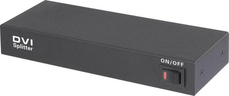 Produktbild: Renkforce 2 Port DVI-Splitter Ultra HD-f&auml;hig 3840 x 2160 Pixel Schwarz