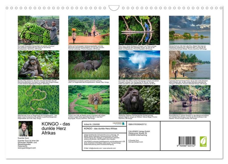 Produktbild: KONGO - das dunkle Herz Afrikas (Wandkalender 2027 DIN A3 quer), CALVENDO Monatskalender