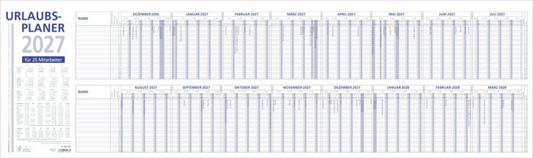 Produktbild: Urlaubsplaner 16 Mon 2027
