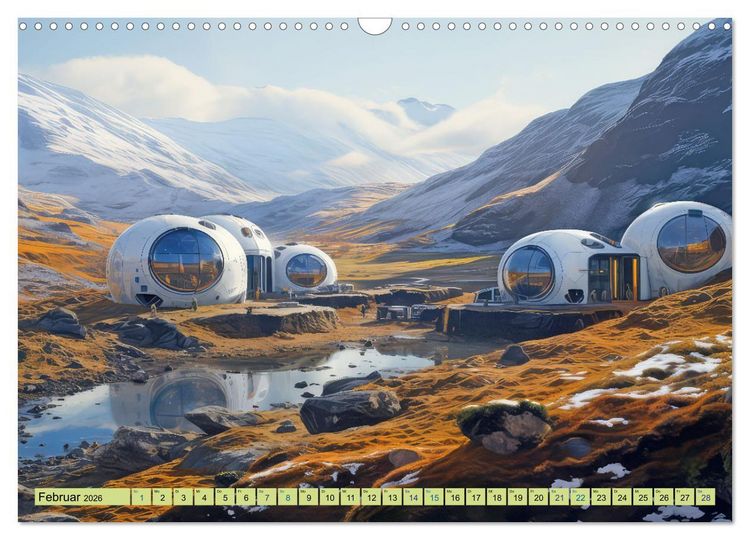 Produktbild: Futuristische moderne Behausungen (Wandkalender 2026 DIN A3 quer), CALVENDO Monatskalender
