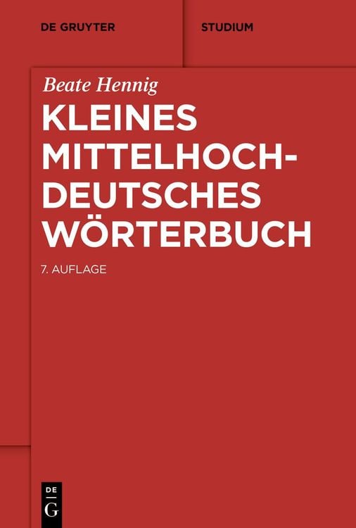 Bild vom Artikel Kleines mittelhochdeutsches Wörterbuch vom Autor Beate Hennig