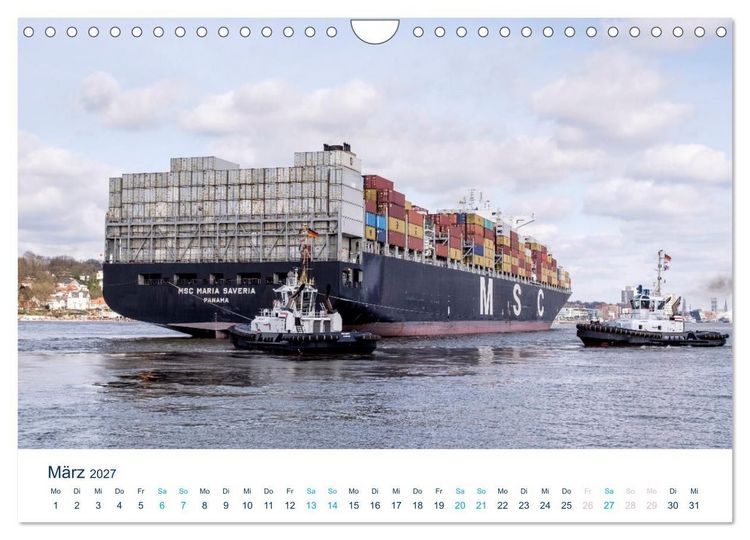 Produktbild: Schiffe gucken im Hamburger Hafen (Wandkalender 2027 DIN A4 quer), CALVENDO Monatskalender