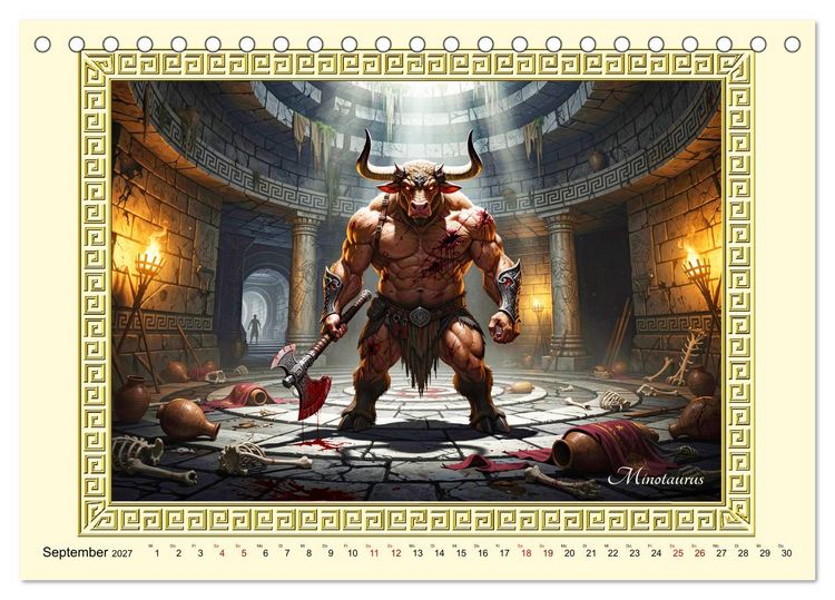 Produktbild: Ungeheuer der griechischen Mythologie (Tischkalender 2027 DIN A5 quer), CALVENDO Monatskalender