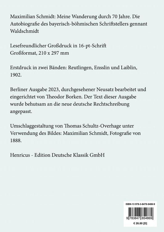 Produktbild: Meine Wanderung durch 70 Jahre (Gro&szlig;druck)
