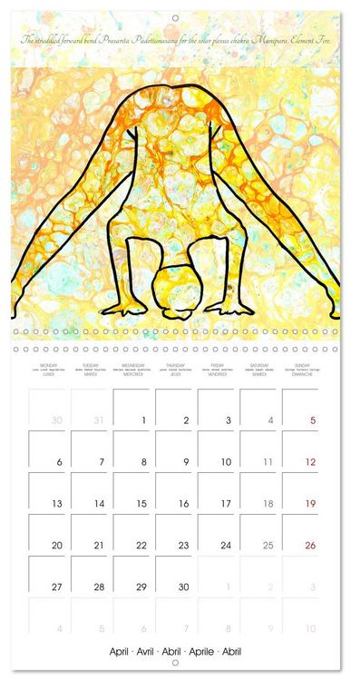 Produktbild: Powerful Chakras Yoga (Wall Calendar 2026 12 &times; 12 Inch) CALVENDO 12 Month Wall Calendar