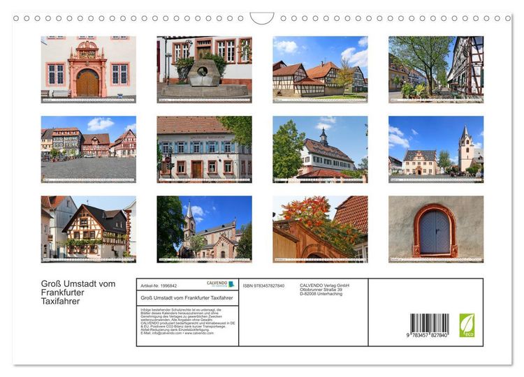 Produktbild: Gro&szlig; Umstadt vom Frankfurter Taxifahrer (Wandkalender 2026 DIN A3 quer), CALVENDO Monatskalender