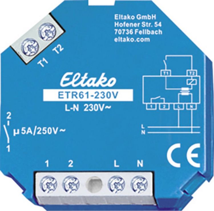 Produktbild: Eltako ETR61-230V Trennrelais Nennspannung: 230 V Schaltstrom (max.): 5 A 1 St.