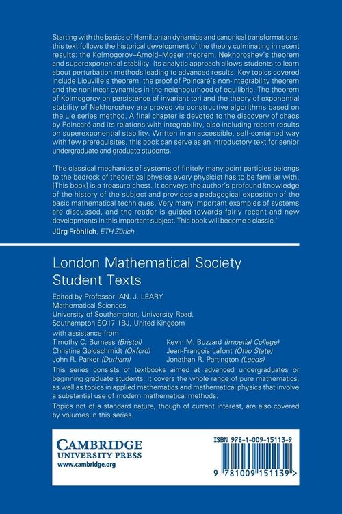 Produktbild: Notes on Hamiltonian Dynamical Systems