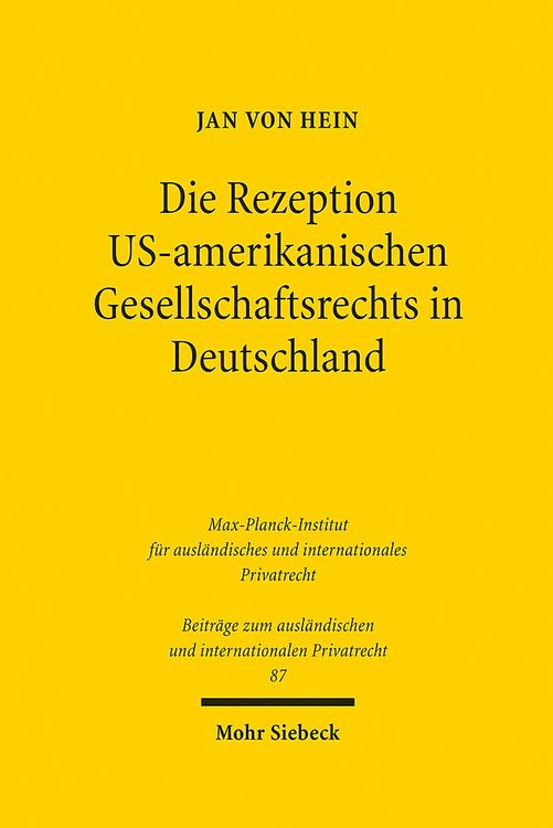 Produktbild: Die Rezeption US-amerikanischen Gesellschaftsrechts in Deutschland